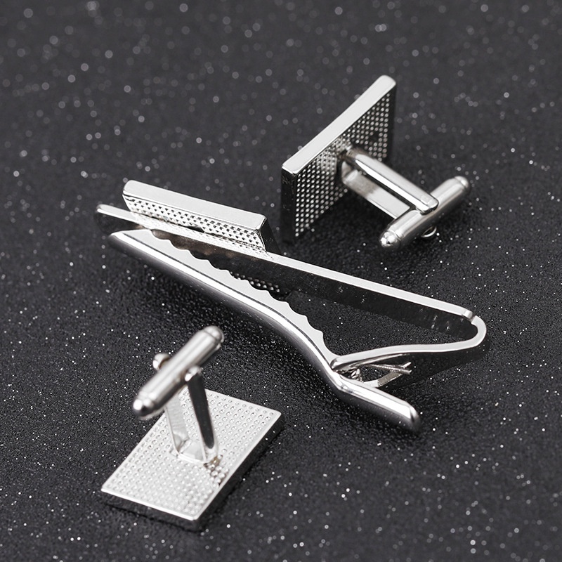 EFAN Kẹp Cà Vạt Họa Tiết Sọc Đen Thời Trang Cho Nam LK02