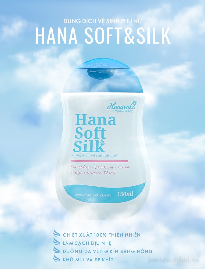 [Làm hồng] Dung dịch vệ sinh phụ nữ Hana Soft Silk