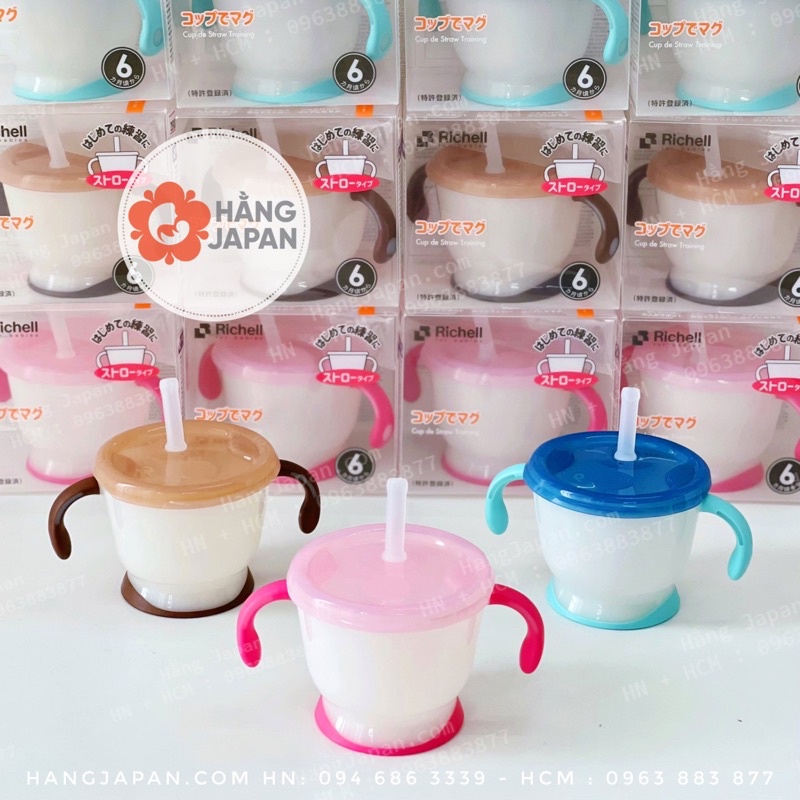 Cốc tập uống 3 giai đoạn Richell Nhật Bản cho bé