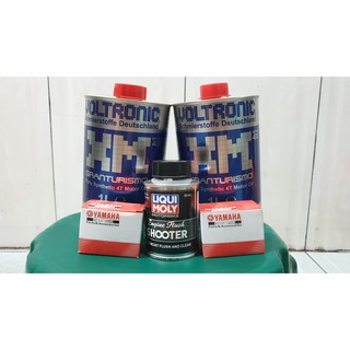 Combo 2 bình Nhớt Voltronic XM Blue + 2 lọc nhớt + 1 lon Xúc rửa động cơ Liqui Moly(dùng được 2 lần)