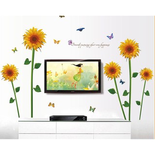 Decal dán tường hoa hướng dương