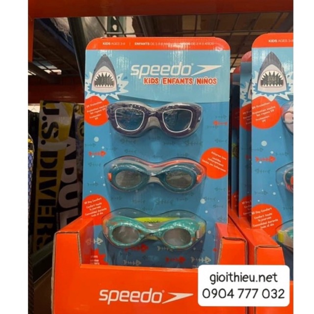(Hàng Mỹ) Kính Bơi Speedo dành cho trẻ em của Mỹ (size 4-8T)