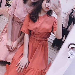 Váy xoè kèm đai đủ màu nhé