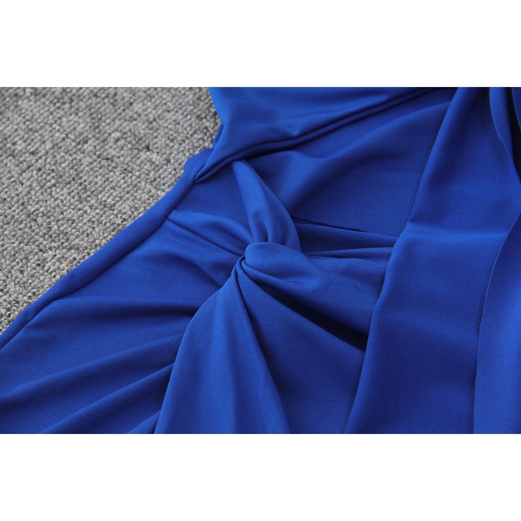 Đầm Trễ Vai Phối Ruy Băng Thiết Kế Xẻ Quyến Rũ Hợp Thời Trang