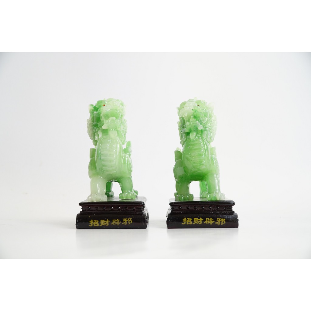 Cặp tượng Tỳ Hưu đá xanh phong thủy may mắn - Cao 15cm | BigBuy360 - bigbuy360.vn