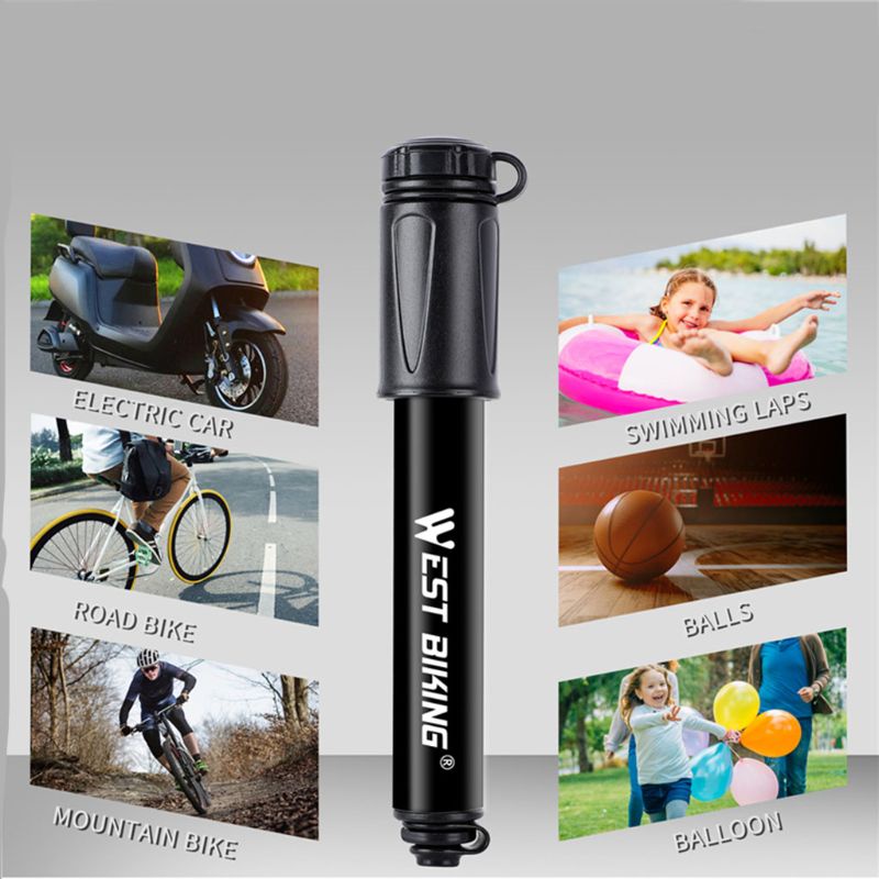 JOY 100Psi High Pressure Pump Bicycle Basketball Mini Portable Inflatable Pumps Cycling Tire Inflator with Hose