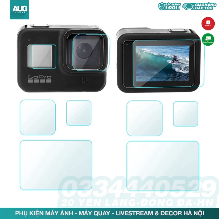 Trọn bộ 3 miếng dán kính cường lực cho GoPro Hero 8 [ hàng cao cấp]