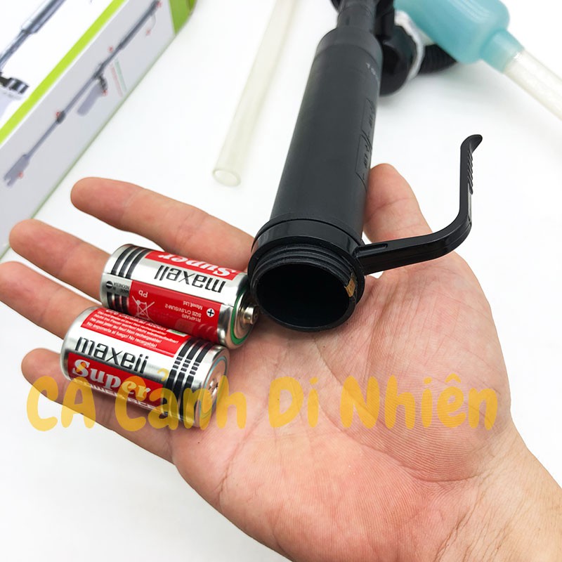 Máy hút cặn cây hút phân vệ sinh và thay nước hồ cá dùng pin