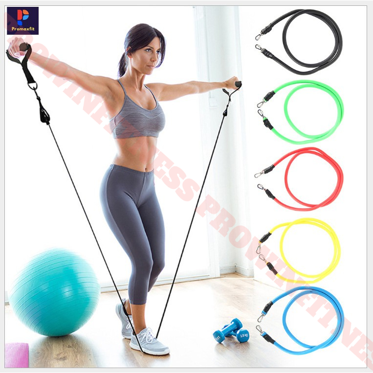 Dây kháng lực ngũ sắc đa năng Prowin Fitness tập thể hình tại nhà dây cao su nhiều màu tập Gym