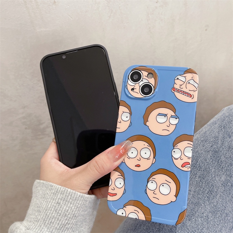 Ốp Điện Thoại Dẻo Họa Tiết Hoạt Hình Morty Cho iPhone 14 / 13 / 12 Pro MAX / X / XS / XR / XS MAX / 11 / 11 Pro MAX
