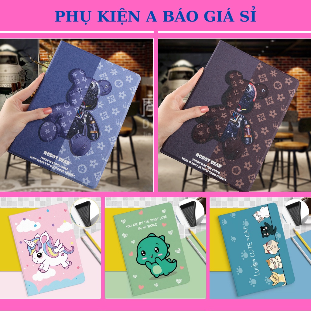 Ốp iPad Silicon hình Luck cute ốp iPad Air 1,2,3,4,5,Gen 5,6,7,8,9,10,Pro 11,9.7,10.5...
