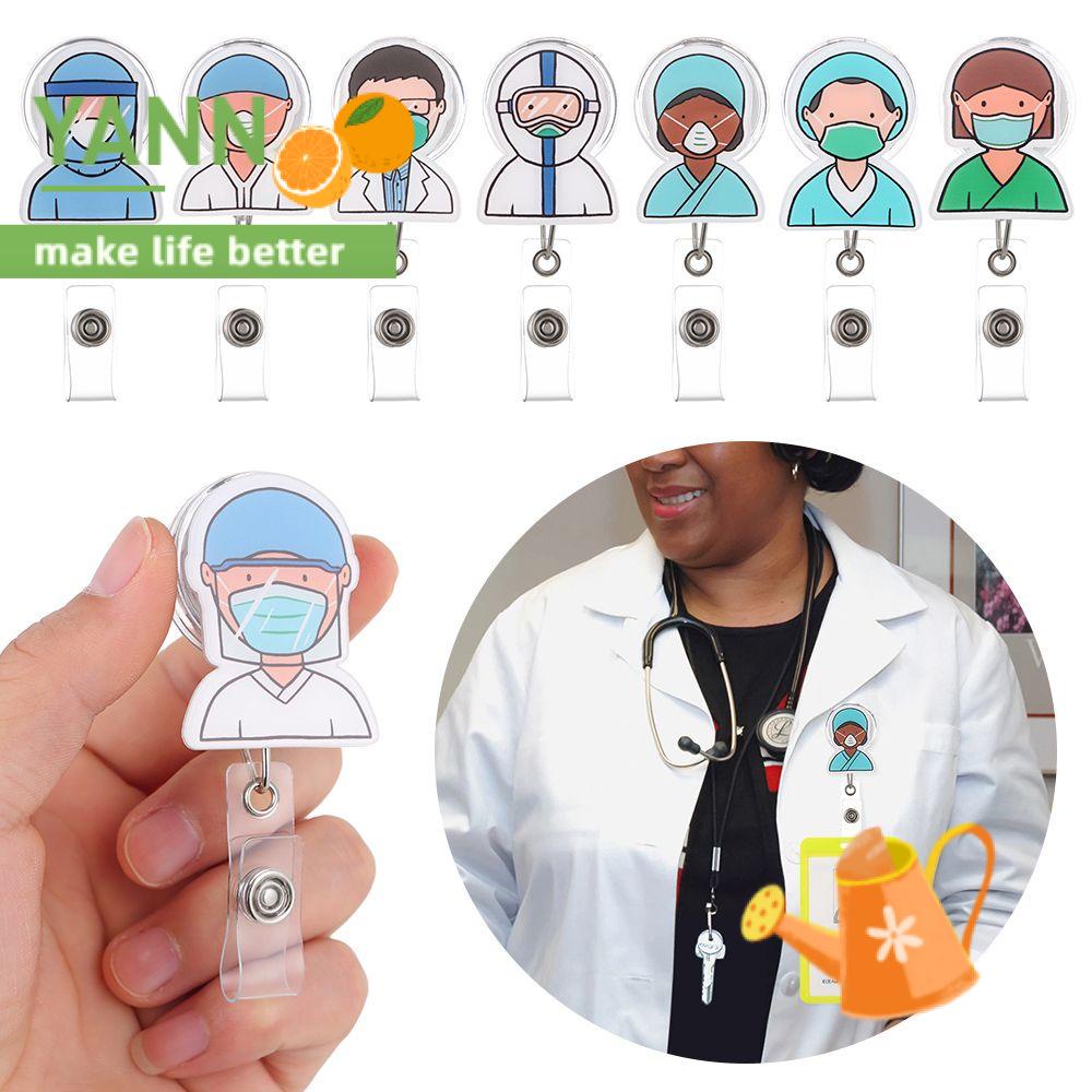 Kẹp huy hiệu dễ thương cho dây đeo thẻ ID bền có thể thu vào  di động cho bác sĩ y tá