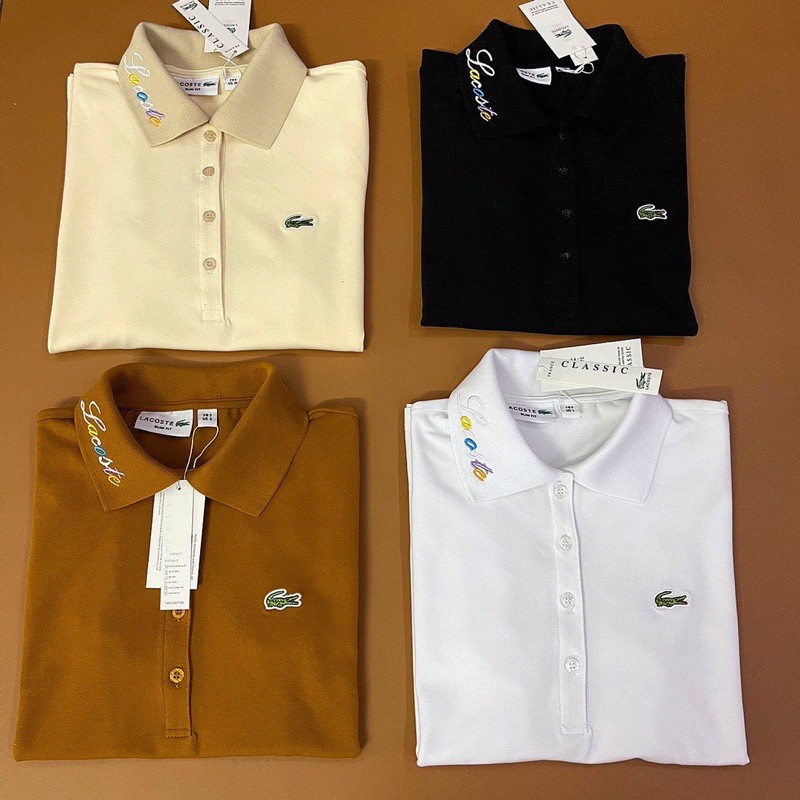Áo polo L.a.c.o.s.t.e cổ thêu