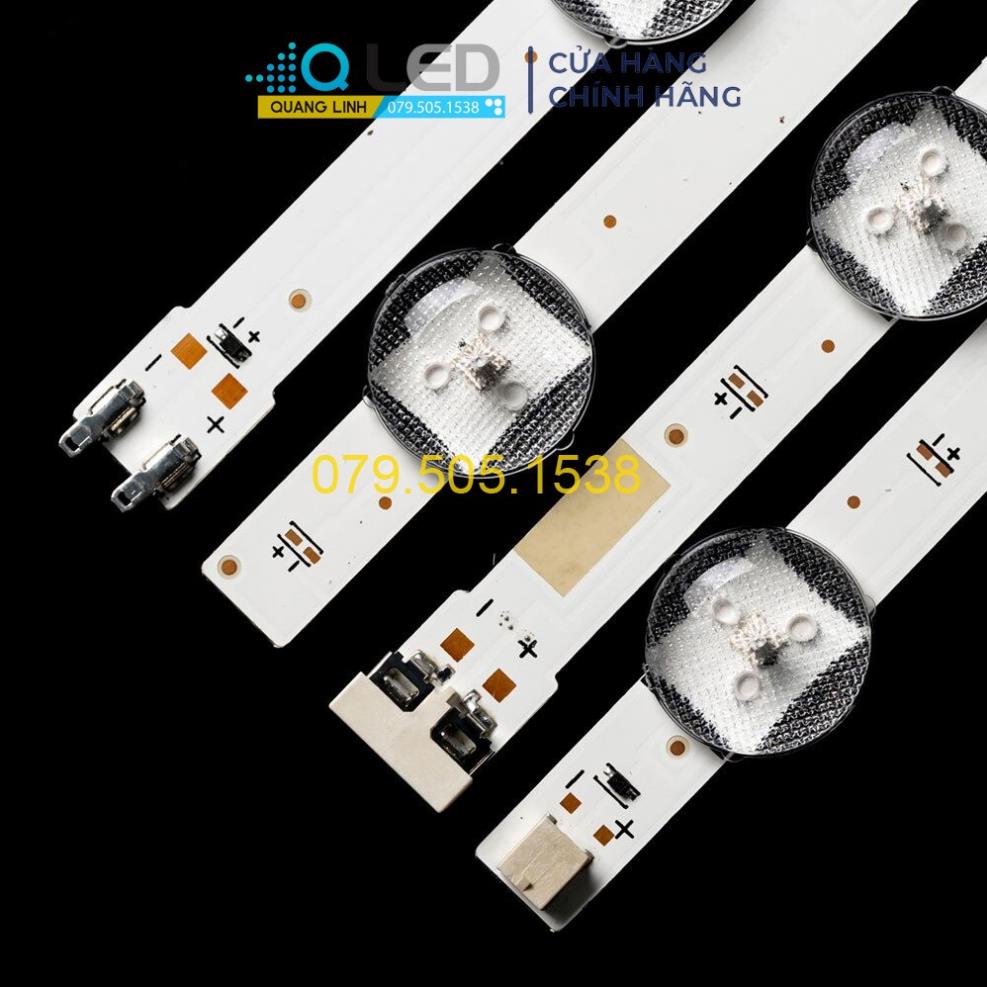 THANH LED TIVI  SAMSUNG 48J5200 48J5000 MỚI 100% THANH 4 THANH DÀI MỖI THANH 8 BÓNG 3v GỒM 8 KHÚC NỐI LẠI