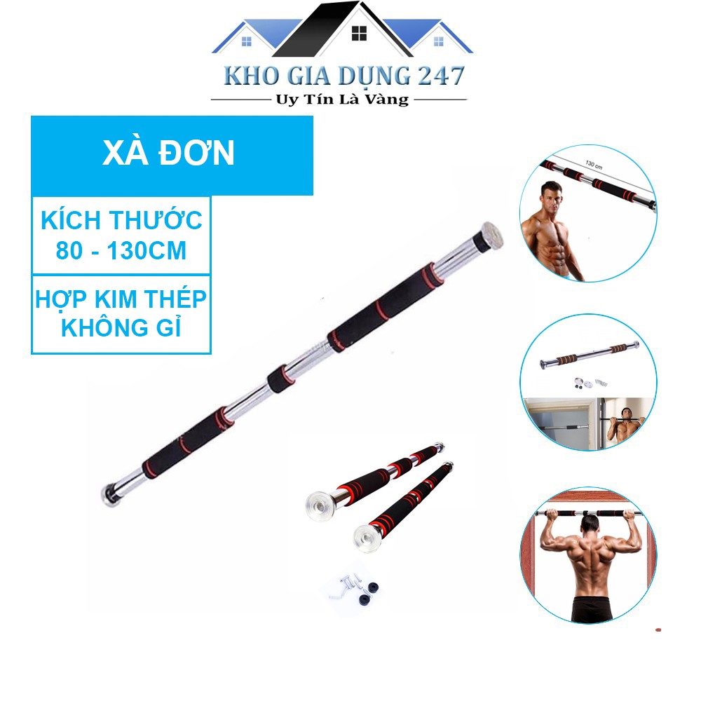 ✨Xà Đơn 80 -130Cm✨ Hợp Kim Thép Không Gỉ,  Sức Chịu Đựng Tối Đa lên đến 130Kg