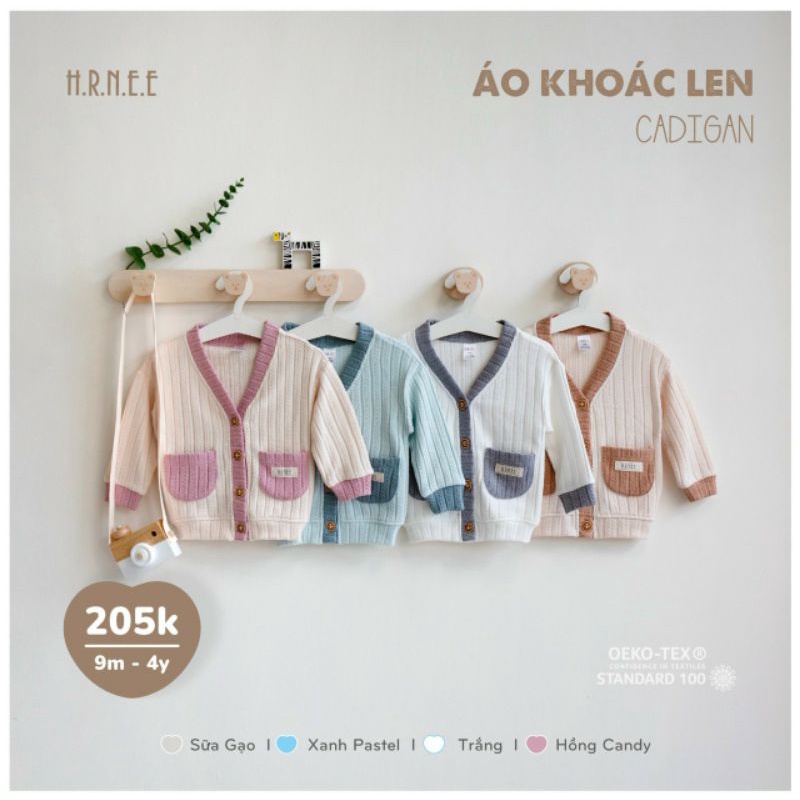 [Hrnee/Chính Hãng] Áo khoác len CADIGAN cho bé trai, bé gái