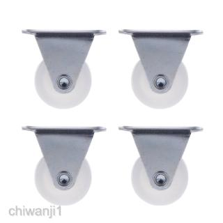 [Chiwanji1] 4 Bánh xe bánh cố định PP màu trắng 1 '' 40kg 88lbs Chống mài mòn