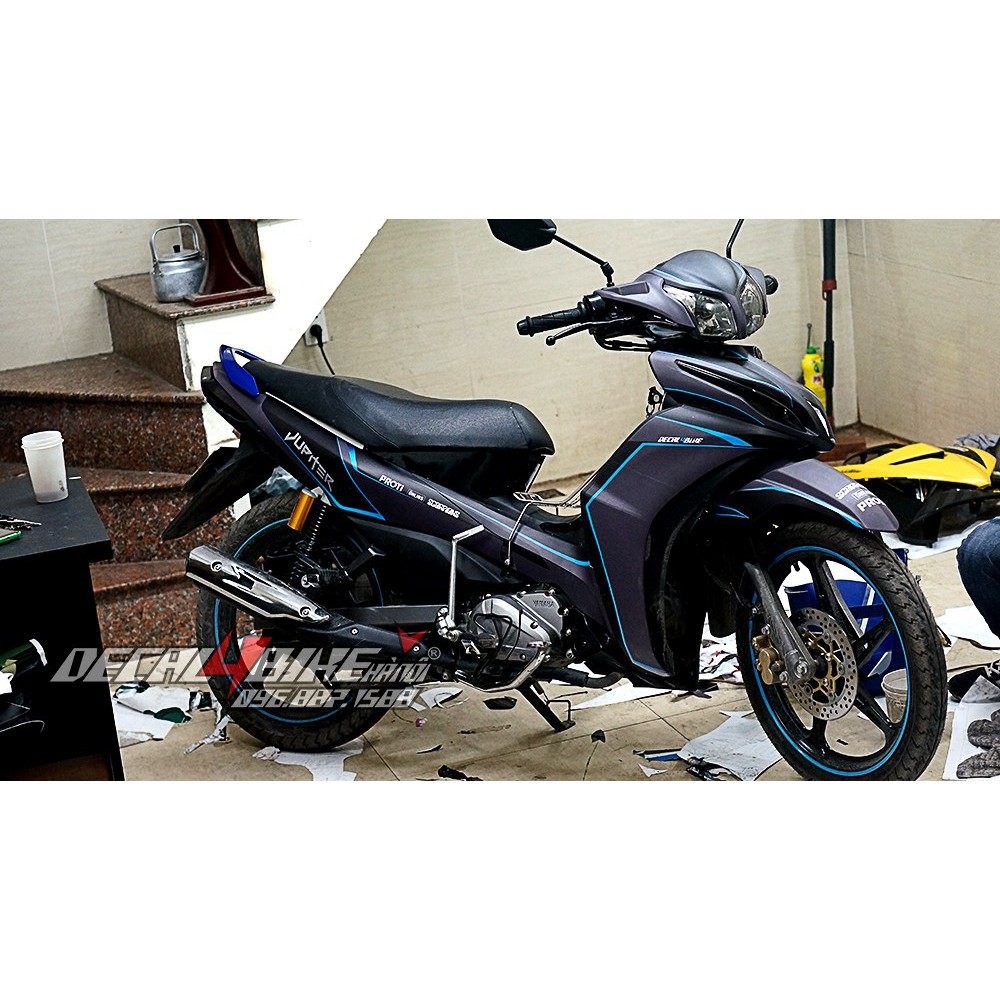 Tem trùm xe JUPITER RC BLUE LIGHTING