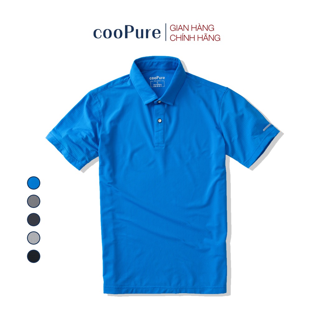 Áo thun polo nam cooPure, chất vải Rayon mềm mịn, vân lỗ sang trọng NO.5805 (5 màu)