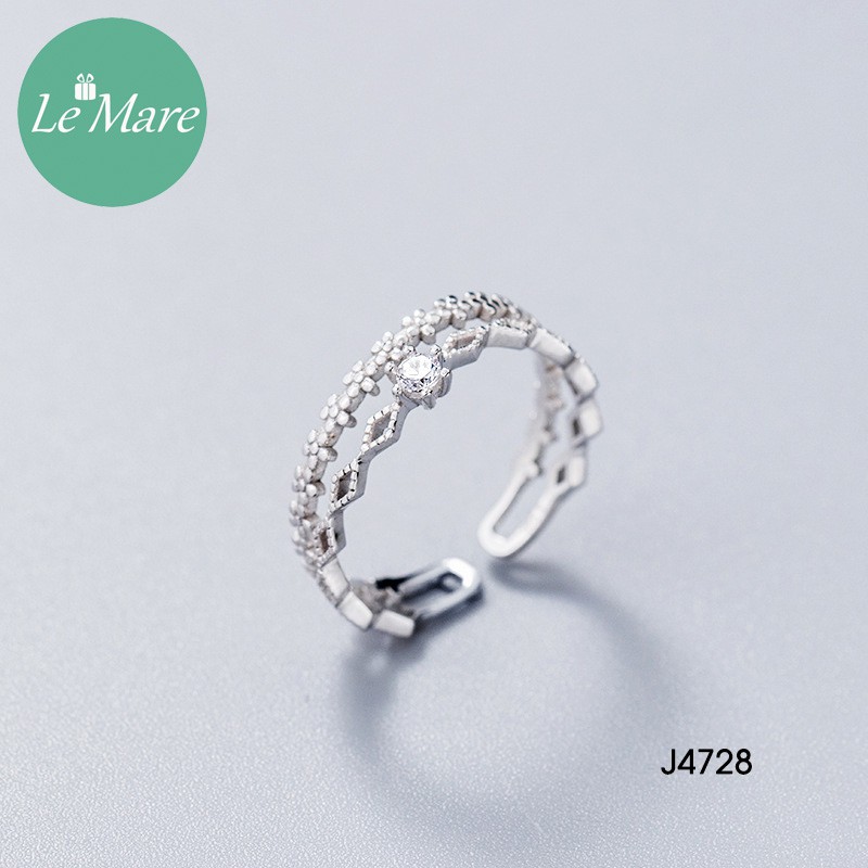 [Mã WAFAM22 hoàn 15% tối đa 50k xu đơn 150k] Nhẫn bạc thời trang Le'mare Jewelry J4728