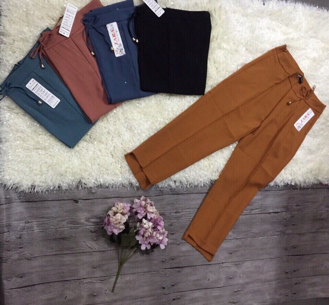 Quần baggy kate lửng( đen, xám, cam, đỏ đô, hồng, xanh ngọc)