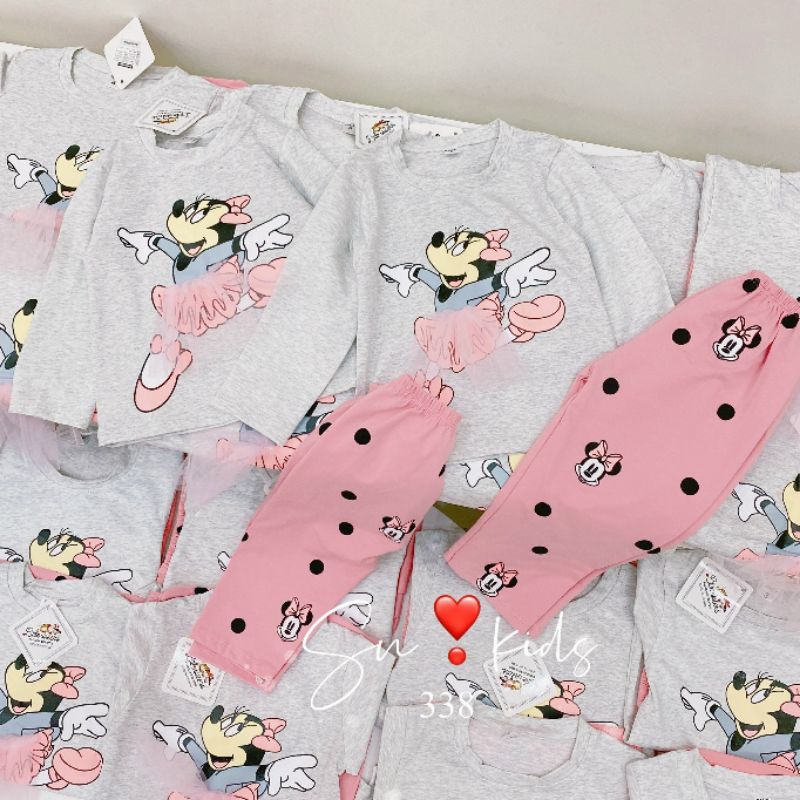 BỘ COTTON MICKY SIÊU YÊU CHO BÉ GÁI