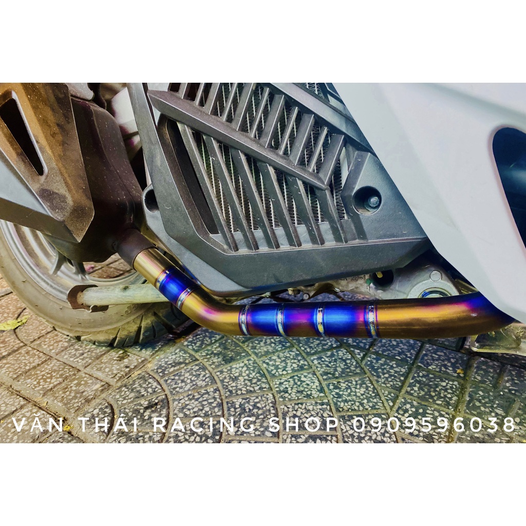Cổ titan pô Zin cho các dòng xe Vario/SHVN/Airblade 100% Titan tản nhiệt nhanh