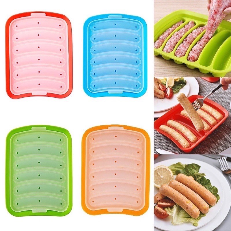 Khuôn silicone cao cấp làm xúc xích và bánh cho bé