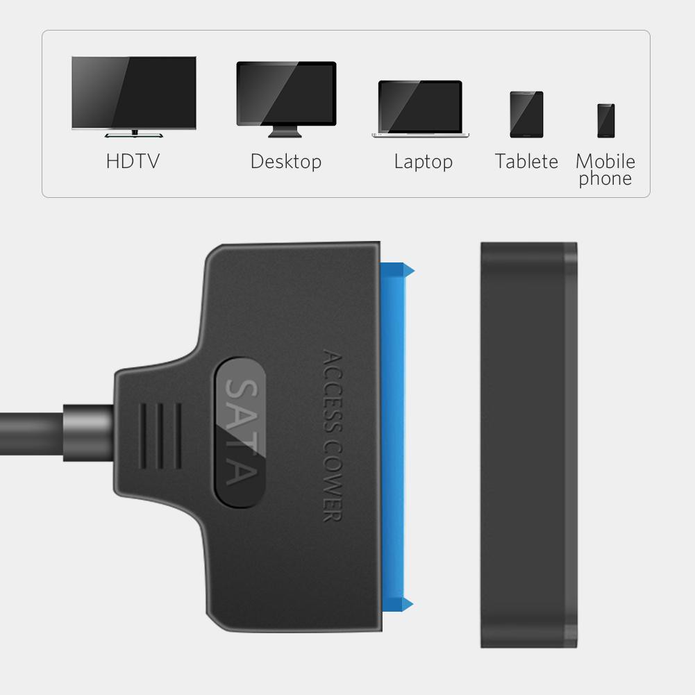 Cáp đĩa cứng USB 3.0 sang SATA7 + 15pin 2.5 inch SSD chuyển đổi ổ cứng SATA