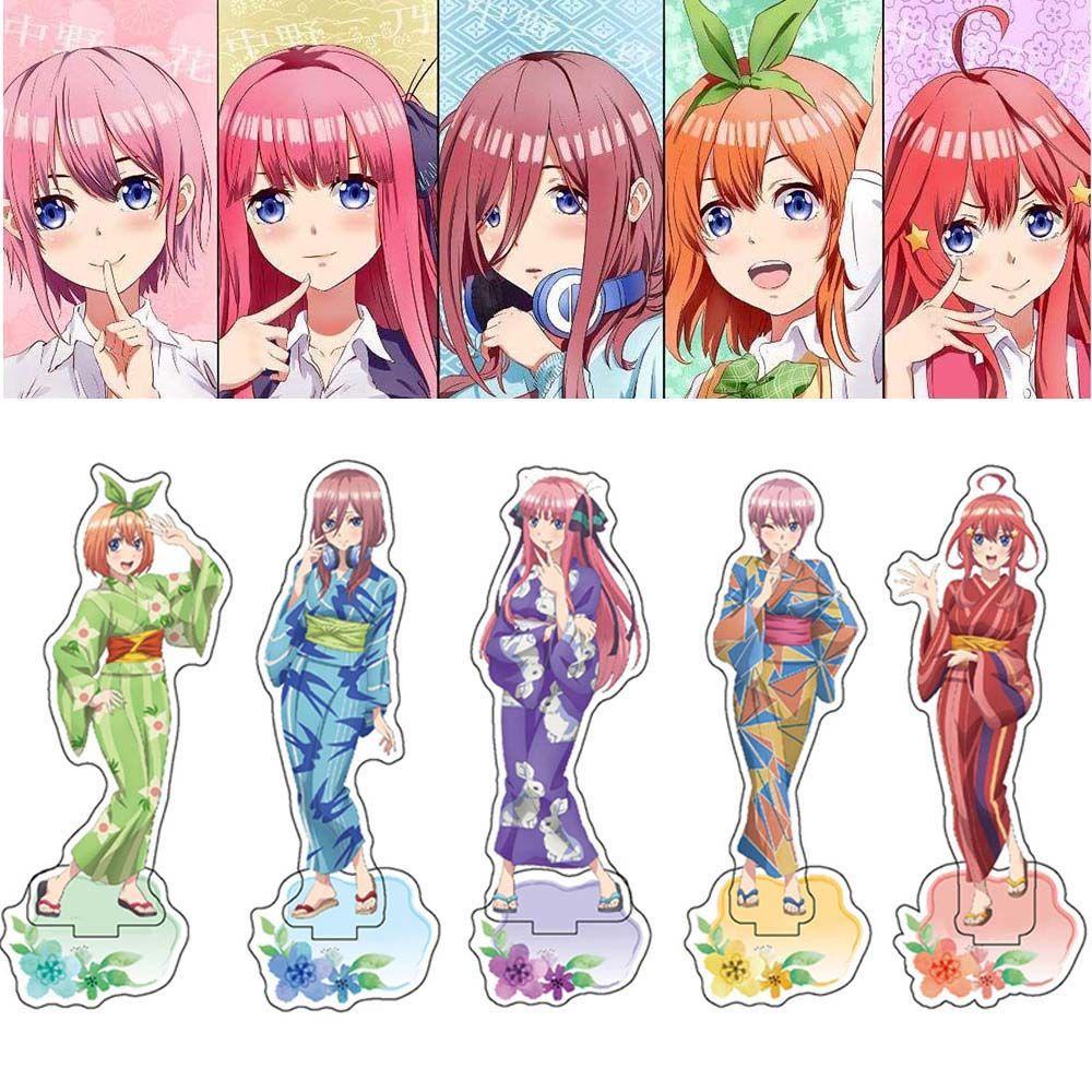 LILYES Anime Acrylic Stand Figure Cartoon Anime Figure Model Plate Anime The Quintessential Quintuplets Yotsuba Itsuki Gotoubun No Hanayome Action Figure Fashion Nakano Ichika Acrylic Figure Model Toys