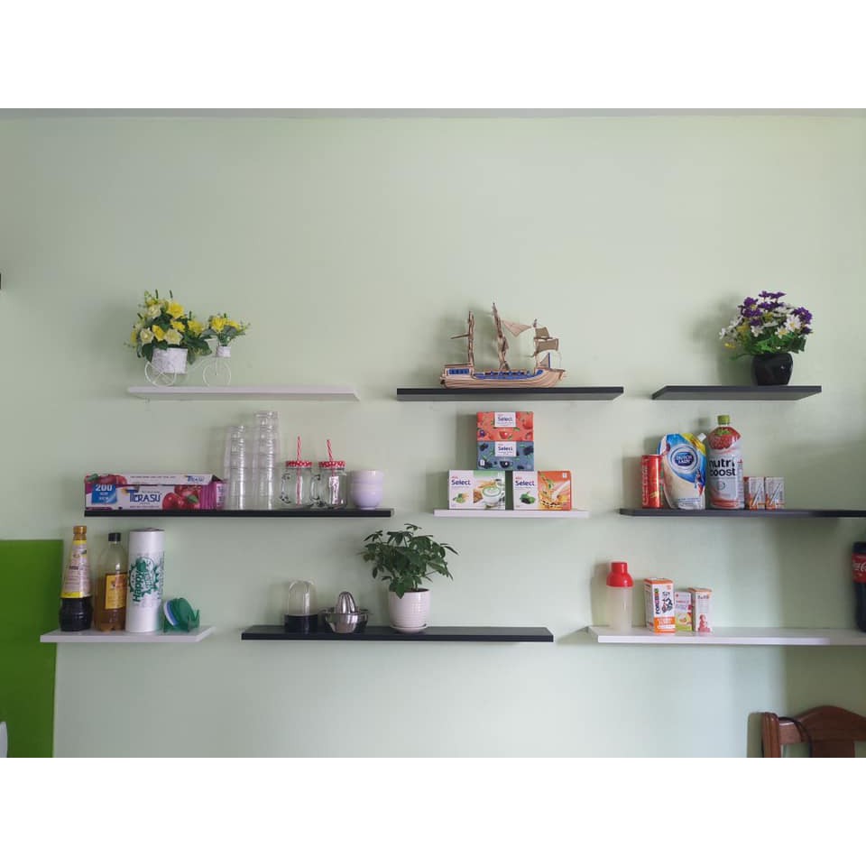 Kệ Gỗ Treo Tường  Kệ Treo Kệ Trang trí Kích Thước Từ 30,40,50,60,80 1m x sâu 15cm