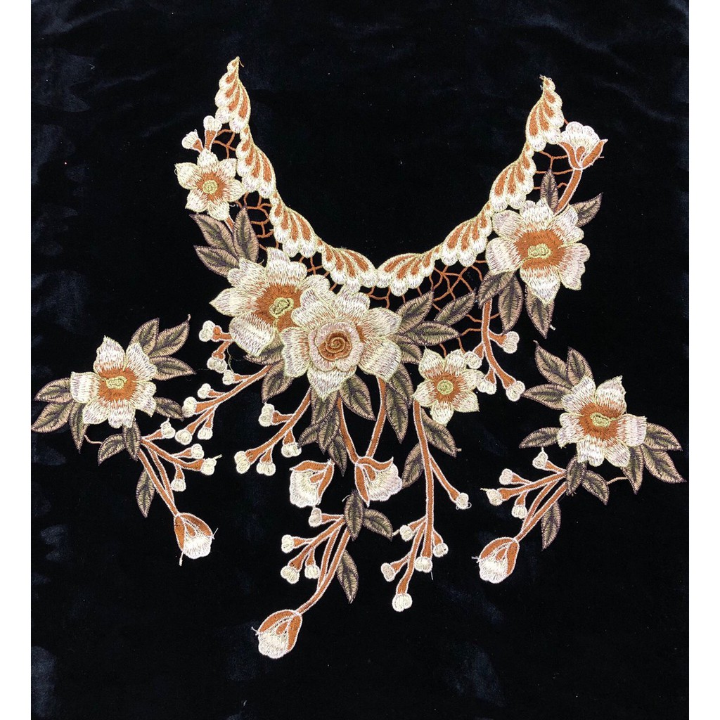 cổ ren thêu kèm tay mã DK031