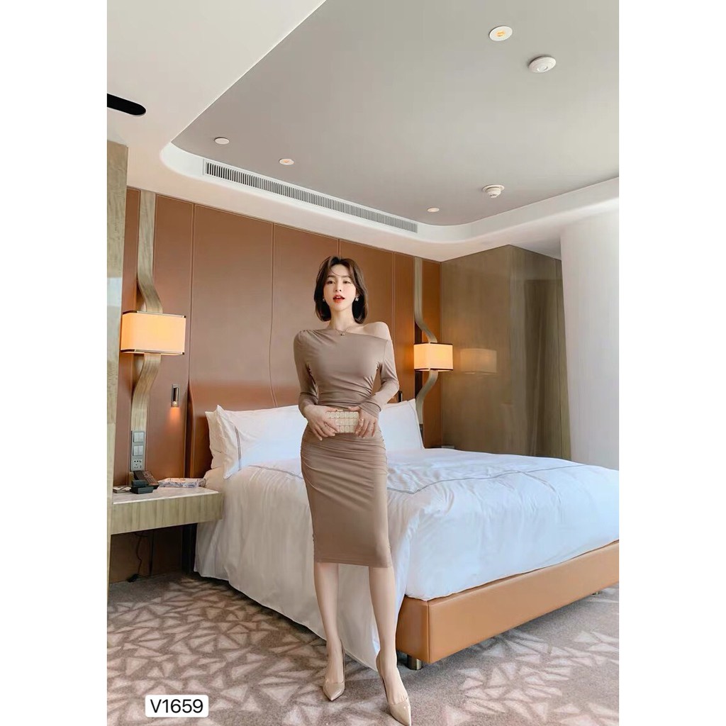 Váy be body free size V1659 - QUEEN SHOP DOLCE VIVA COLLECTION (ảnh người mẫu và ảnh trải sàn do shop tự chụp)