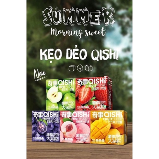KẸO DẺO TRÁI CÂY QISHI 118g  - 8 VỊ TRÁI CÂY NHIỆT ĐỚI THƠM NGON (Free Ship)