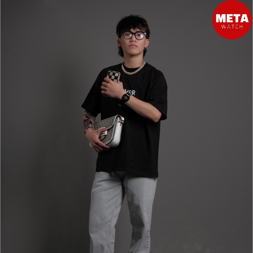 Đồng Hồ Nam Nữ 5600 Chống Nước, Viền Thép Không Gỉ 45mm 3 Màu A01 - Meta Watch