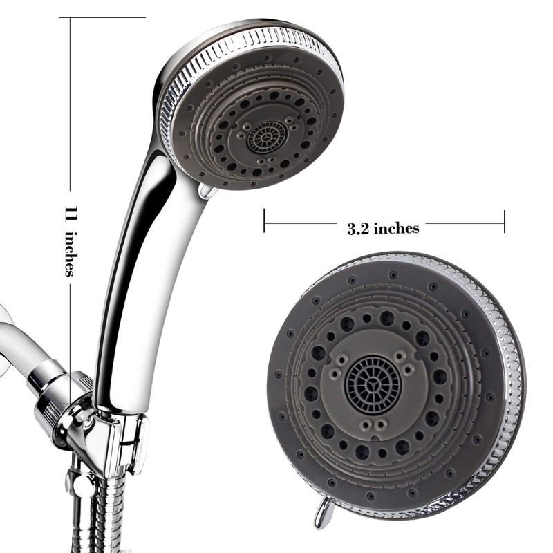 Vòi Hoa Sen Cầm Tay Có Nút Nhấn Nước Thấp