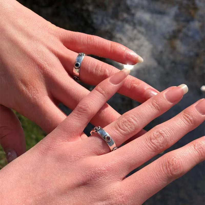 Nhẫn Hở Khắc Hình Sophie Bằng Kim Loại Có Thể Điều Chỉnh Kích Cỡ