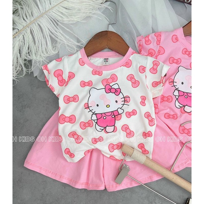 Bộ cotton tàu vải đẹp bé trai/ gái sz 6_18kg
