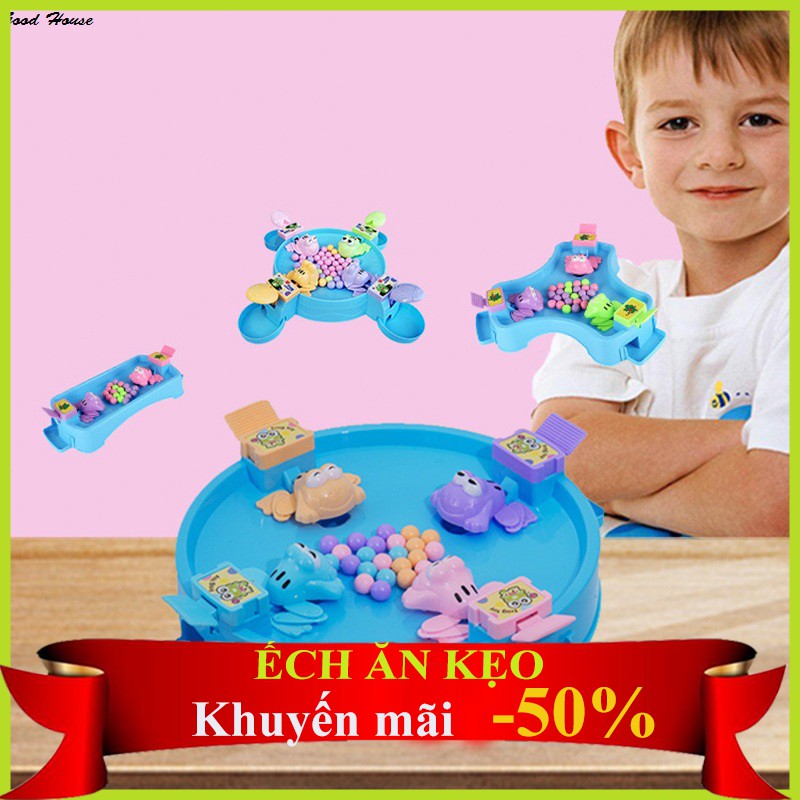 Đồ chơi trẻ em bộ đồ chơi ếch ăn đậu Hungry Frogs 4 người chơi màu sắc siêu hót
