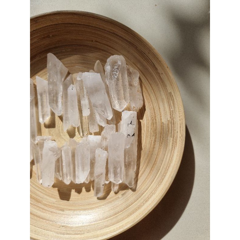 Tinh thể đá thach anh Trắng (Clear Quartz) làm Grid, thanh tẩy trong Tarot, Reiki, thiền định, phong thủy