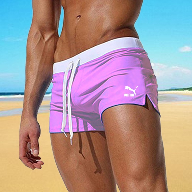 Quần bơi ngắn có dây cột ôm sát 10 màu tùy chọn dành cho nam