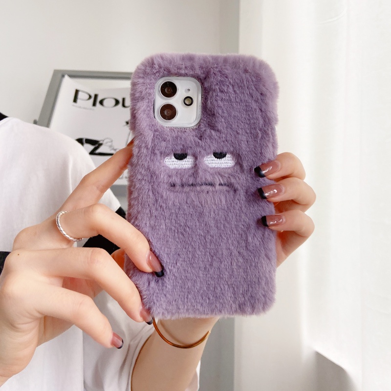 Ốp Điện Thoại Chống Sốc Đính Bóng Lông Dễ Thương Cho Iphone 13 12 Pro Max Iphone 11 Pro X Xr 7p 8 Plus