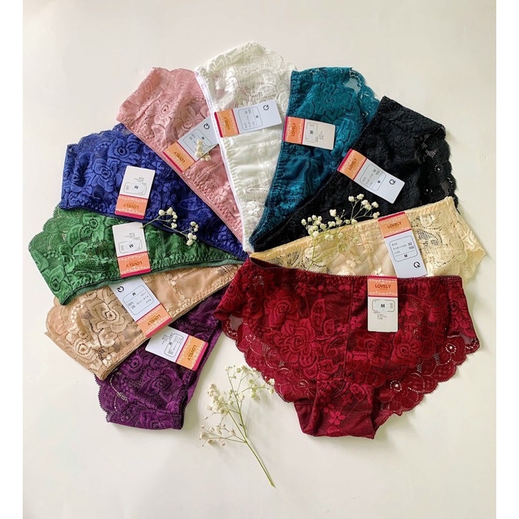 Quần lót ren lovely 1521 lưng trung fom đẹp