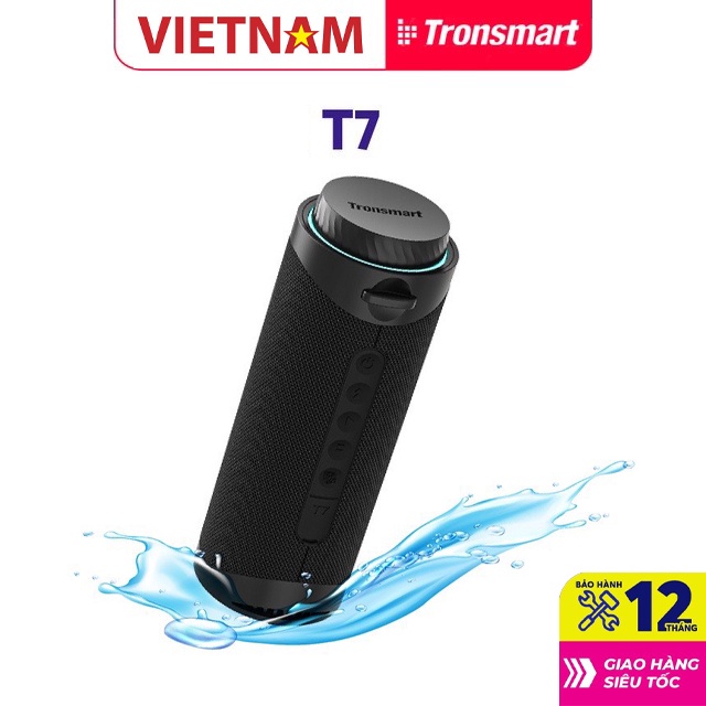 Loa Bluetooth Tronsmart T7 Công suất 30W Âm thanh siêu trâm 12h Chơi nhạc dải led đẹp mắt theo nhạc - Hàng chính hãng