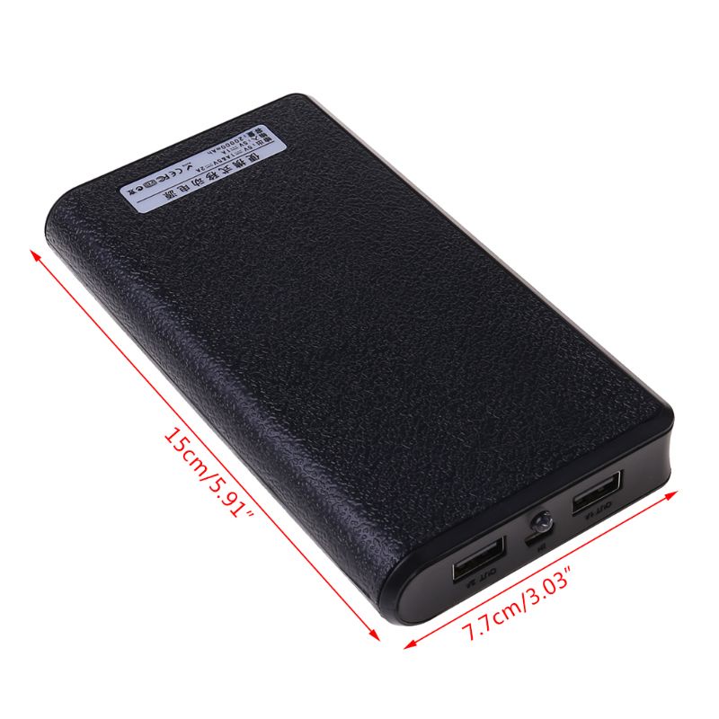 Vỏ hộp sạc dự phòng hai cổng USB 6x 18650 mở rộng thích hợp cho điện thoại