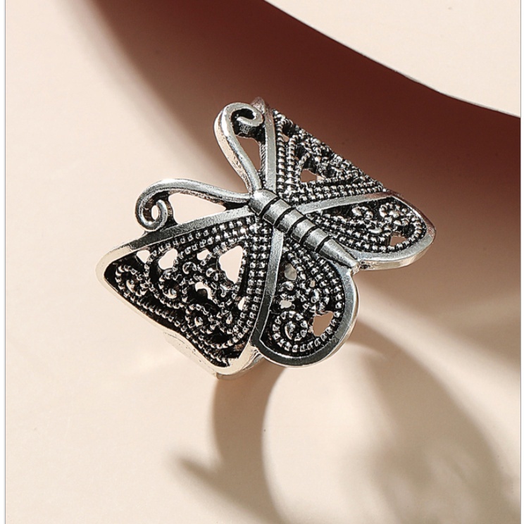 Nhẫn Hở Hình Bướm Màu Vàng / Bạc Thời Trang Cho Nữ