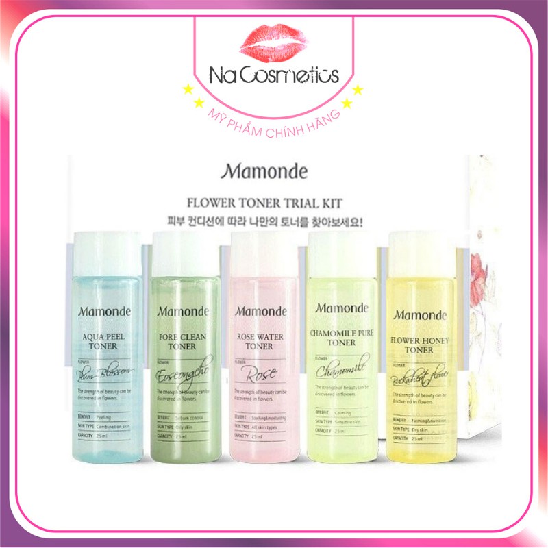 Set 5 toner MAMONDE FLOWER TONER TRIAL KIT