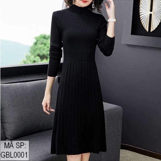 Set đầm len áo peplum cao cấp