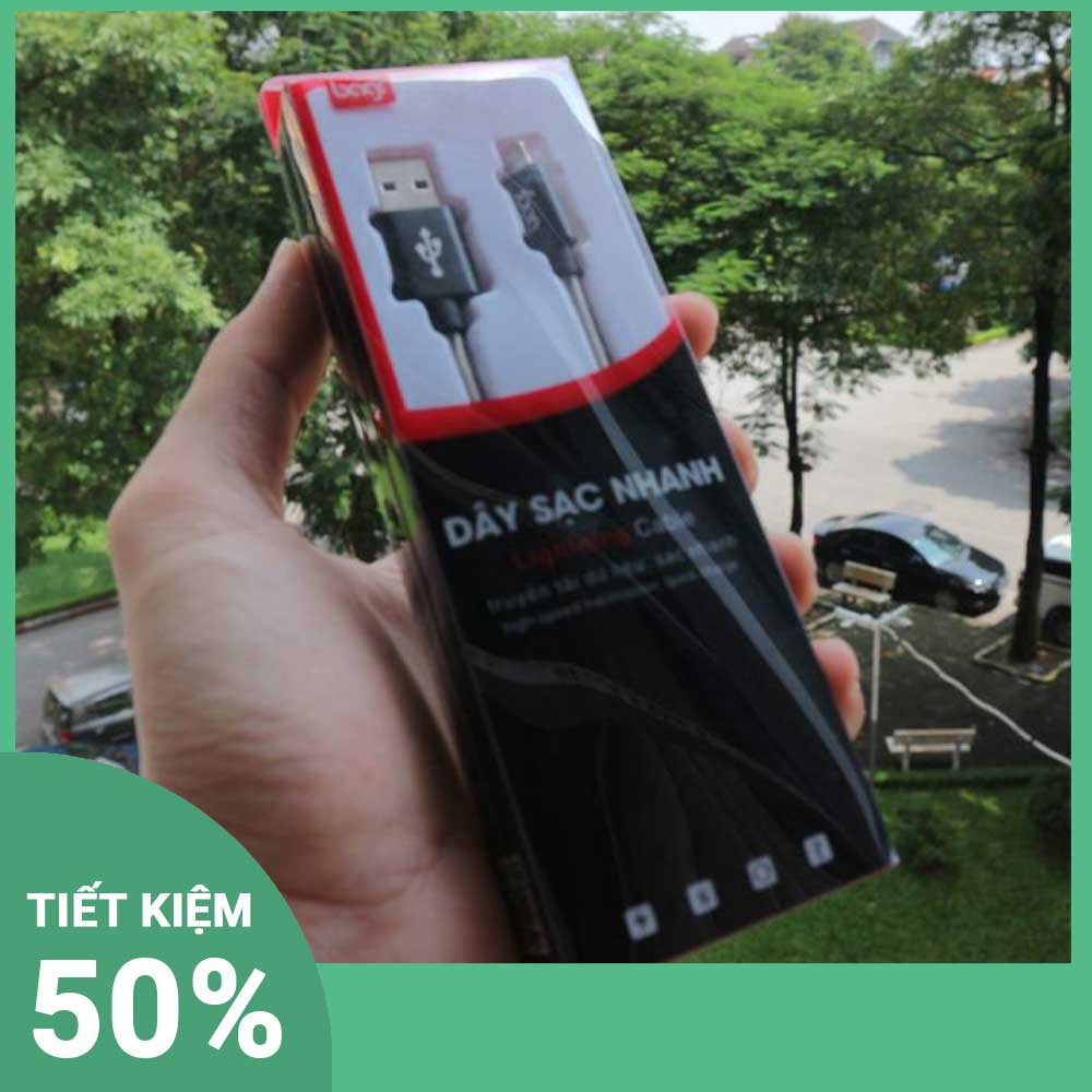 Dây cáp sạc Iphone nhựa nhanh chống đứt BAGI CB-IF10 - bảo hành 1 năm