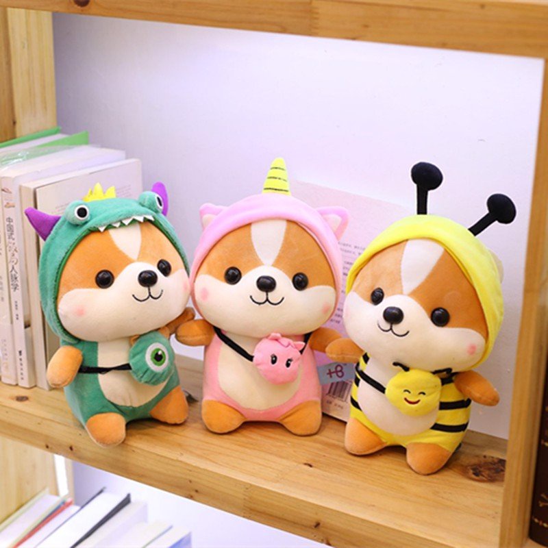 Gấu Bông Chó Shiba Cosplay mềm mịn size nhỏ 25 cm. Gấu bông shiba Cosplay siêu chất